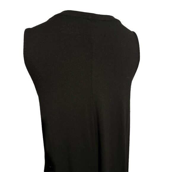 Fit and Flare Black Cocktail Midi Tank Dress Stretchy Pockets Women’s Size M - Picture 5 of 8